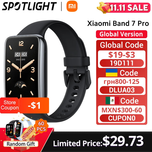 Xiaomi ProFit 7 – AMOLED Smart Band with GPS & Health Monitoring